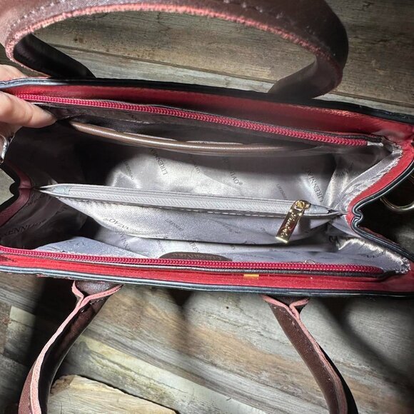 NWOT LiRenNiao Red Faux Croc Bag‎ with Matching Wallet - Picture 4 of 8